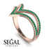 Double V Emerald Ring - Lyla No. 5