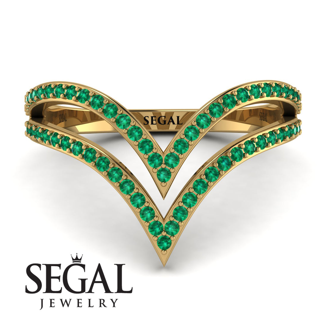 Double V Emerald Ring - Lyla No. 4