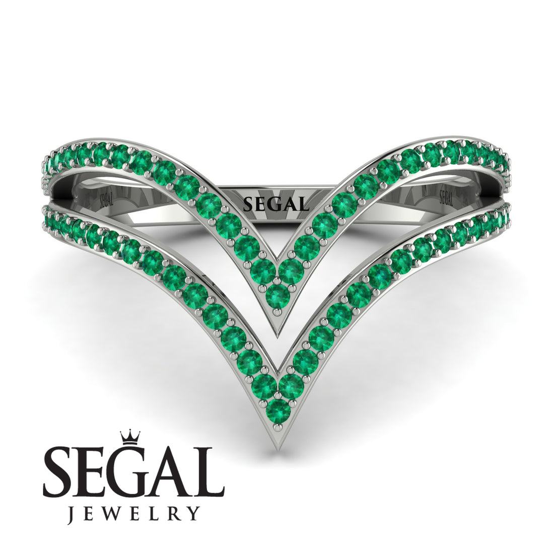 Double V Emerald Ring - Lyla No. 6