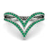 Double V Emerald Ring - Lyla No. 6