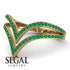 Double V Emerald Ring - Lyla No. 4
