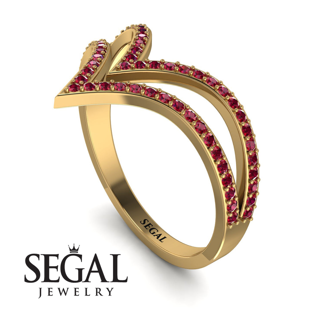 Double V Ruby Ring - Lyla No. 10