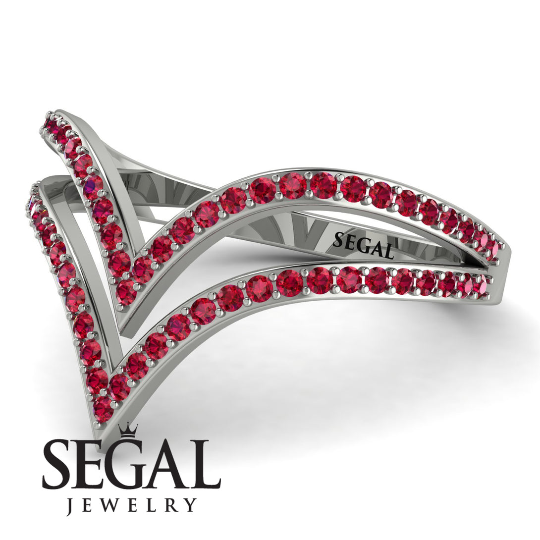Double V Ruby Ring - Lyla No. 12