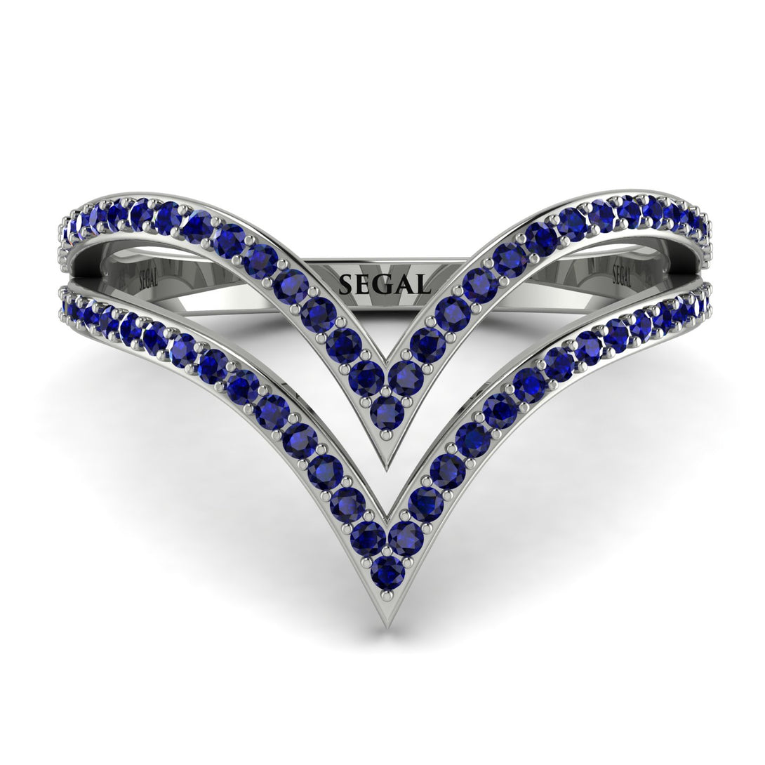 Double V Sapphire Ring - Lyla No. 15