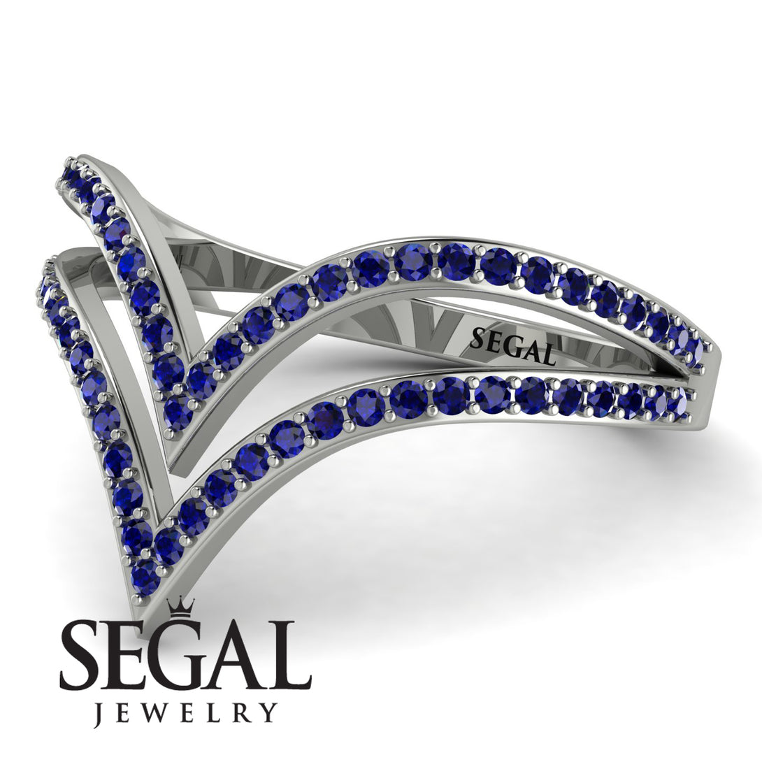 Double V Sapphire Ring - Lyla No. 15