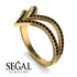 Double V Black Diamond Ring - Lyla No. 7