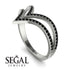 Double V Black Diamond Ring - Lyla No. 9 image 2