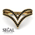 Double V Black Diamond Ring - Lyla No. 7 image 6