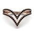 Double V Black Diamond Ring - Lyla No. 8
