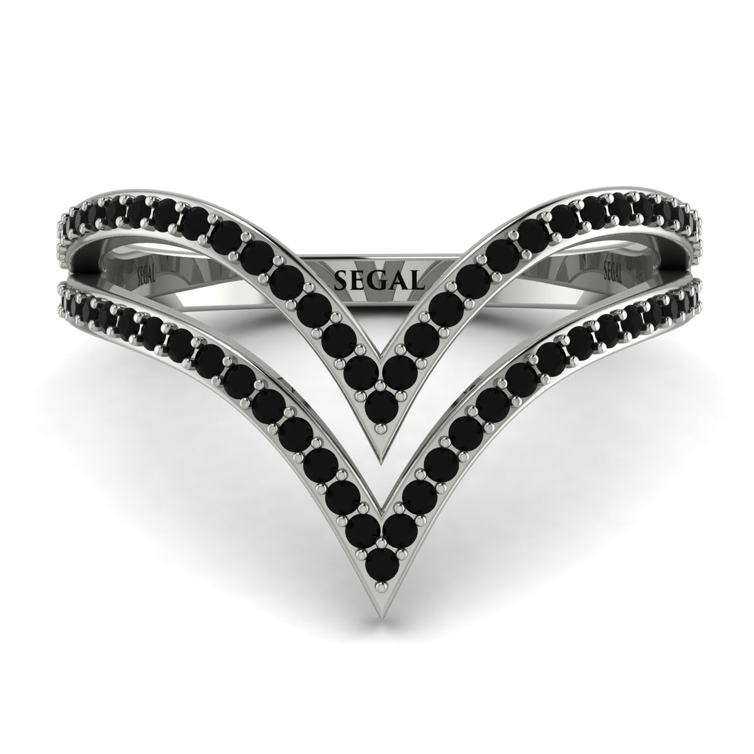 Double V Black Diamond Ring - Lyla No. 9