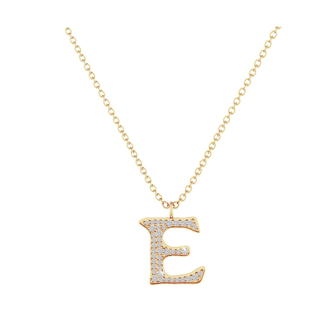E - Letter Name Necklace Initial Necklace