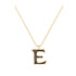 E - Letter Name Necklace Initial Necklace