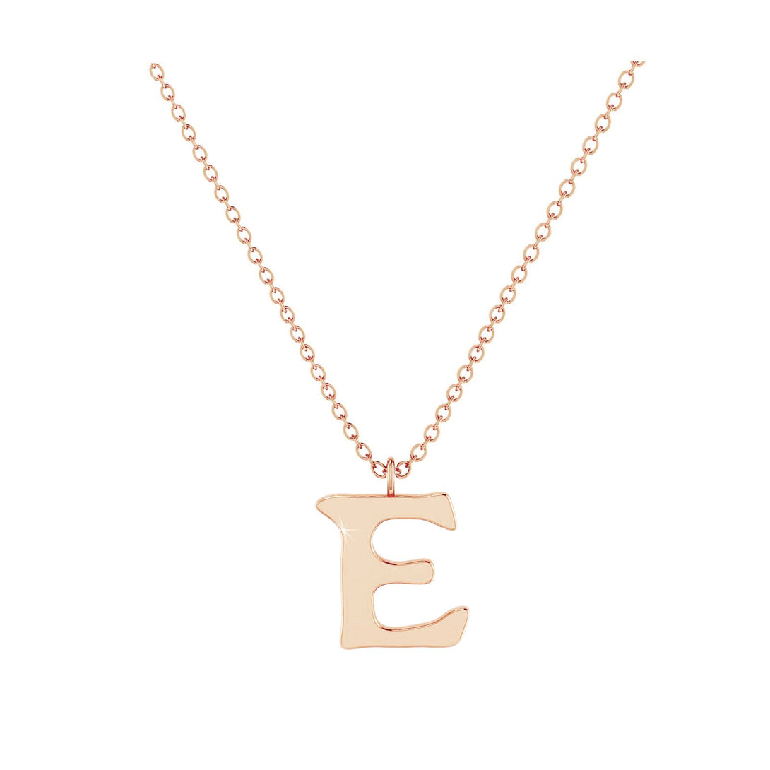 E - Letter Name Necklace Initial Necklace