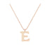 E - Letter Name Necklace Initial Necklace