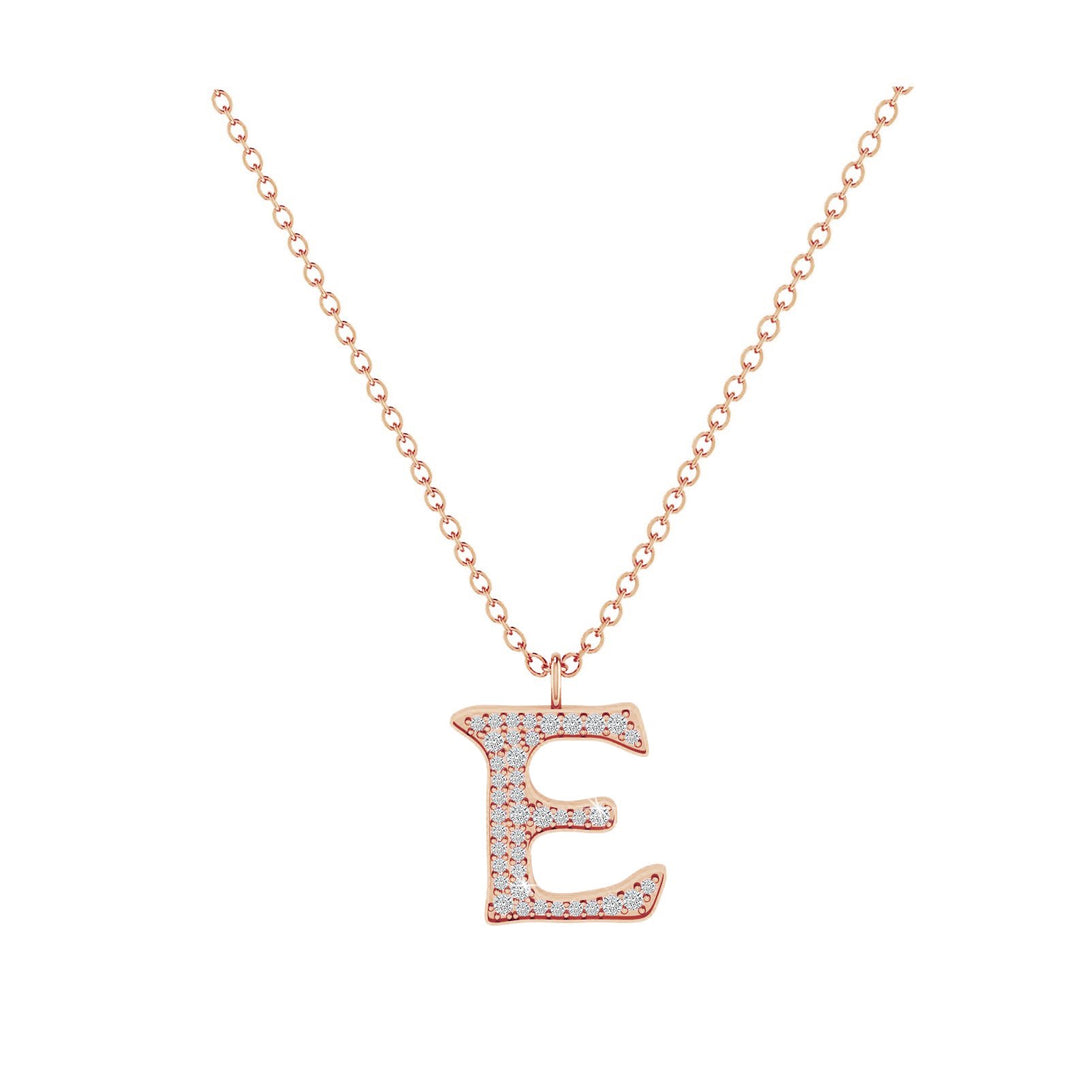 E - Letter Name Necklace Initial Necklace