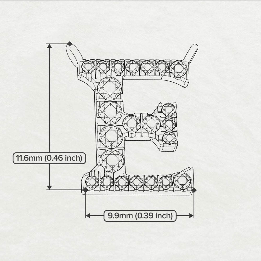 Diamond Gold Initial Necklace - E