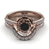 A lady's Rose Bridal Set Diamond Ring - Elena Set no. 14