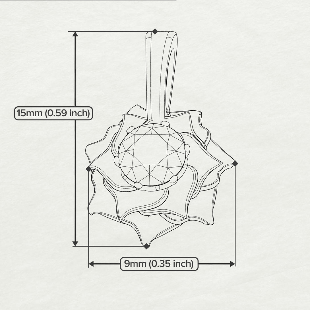 A lady's Rose Emerald Pendant- Elena no. 5