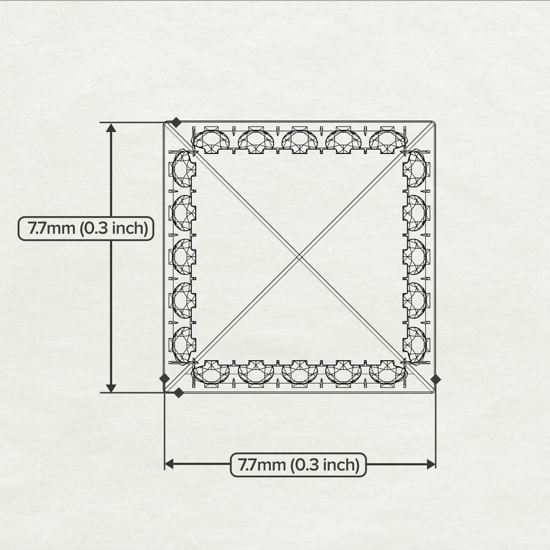 Square Diamond Earrings - Elora No. 1