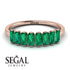Emerald Cut Emerald Band - Esther No. 5