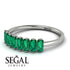 Emerald Cut Emerald Band - Esther No. 6