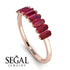 Emerald Cut Ruby Band - Esther No. 11