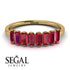 Emerald Cut Ruby Band - Esther No. 10
