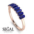 Emerald Cut Sapphire Band - Esther No. 14