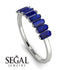 Emerald Cut Sapphire Band - Esther No. 15