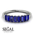 Emerald Cut Sapphire Band - Esther No. 15