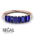 Emerald Cut Sapphire Band - Esther No. 14