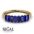Emerald Cut Sapphire Band - Esther No. 13