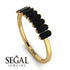 Emerald Cut Black Diamond Band - Esther No. 7 image 6