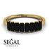Emerald Cut Black Diamond Band - Esther No. 7 image 2