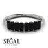 Emerald Cut Black Diamond Band - Esther No. 9 image 2