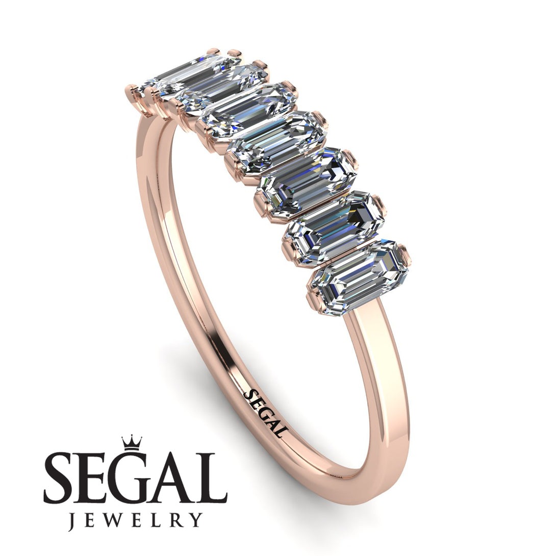 Emerald Cut Diamond Band - Esther No. 2