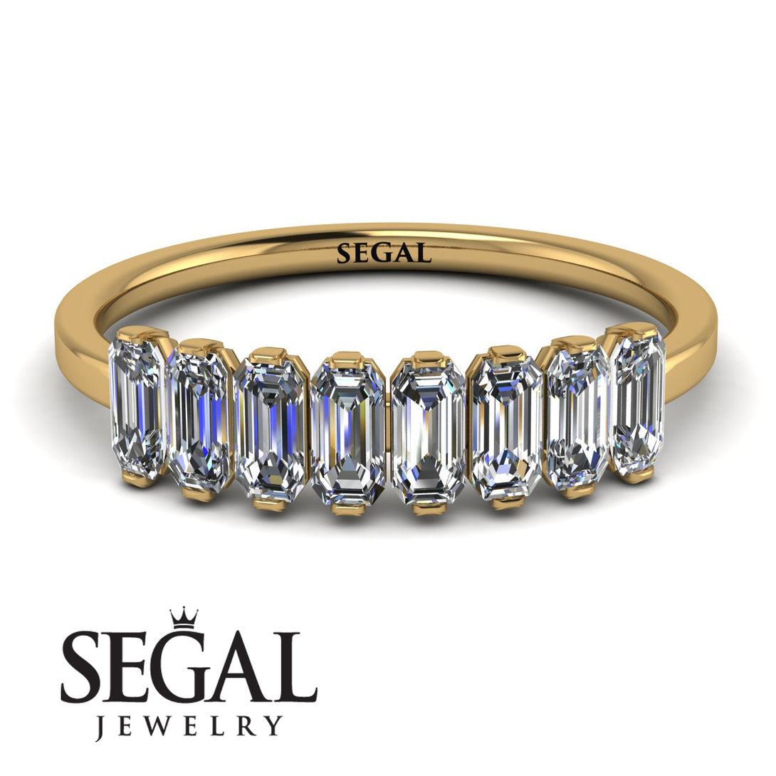 Emerald Cut Diamond Band - Esther No. 1