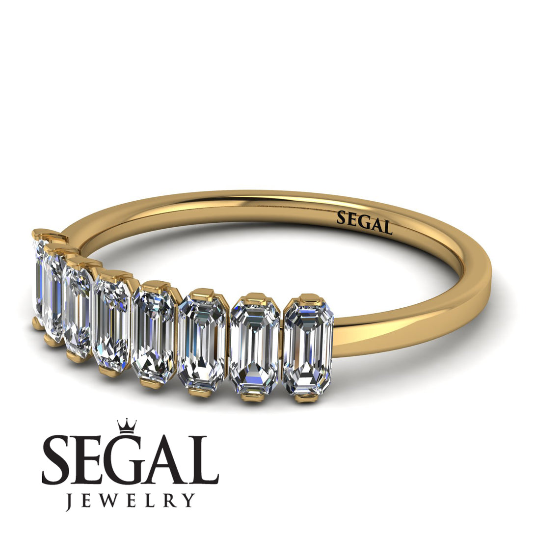 Emerald Cut Diamond Band - Esther No. 1