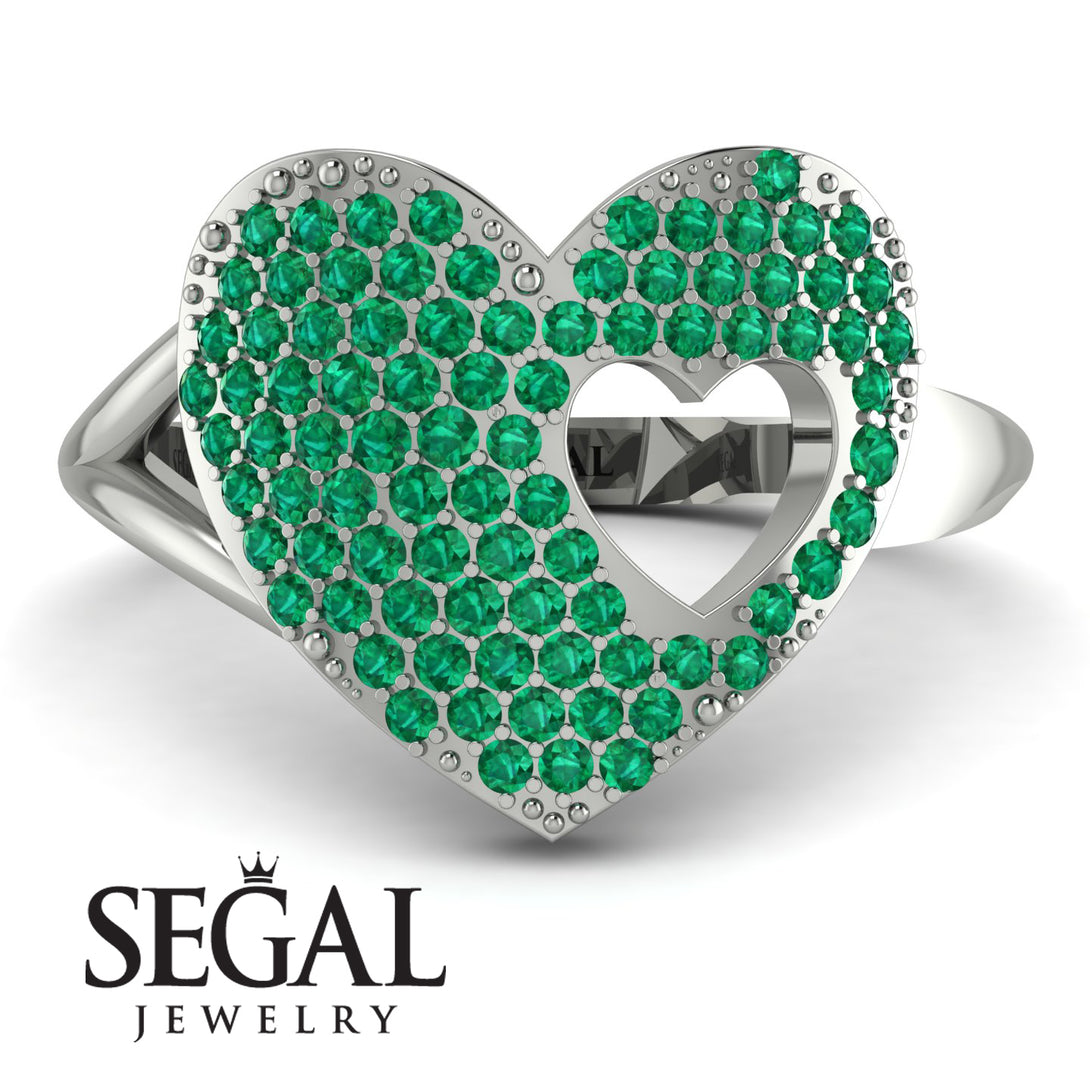 Emerald Heart With Missing Piece - Camille No. 6
