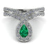 Emerald Pear Shape Stacking Bridal Set - Emilia No. 6 image 1