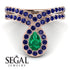 Emerald Pear Shape Stacking Bridal Set - Emilia No. 65 image 7