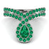 Emerald Pear Shape Stacking Bridal Set - Emilia No. 21 image 1