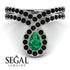 Emerald Pear Shape Stacking Bridal Set - Emilia No. 36 image 7