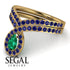 Emerald Pear Shape Stacking Bridal Set - Emilia No. 64