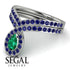 Emerald Pear Shape Stacking Bridal Set - Emilia No. 66 image 6
