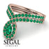 Emerald Pear Shape Stacking Bridal Set - Emilia No. 20 image 6