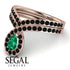 Emerald Pear Shape Stacking Bridal Set - Emilia No. 35 image 6