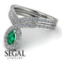Emerald Pear Shape Stacking Bridal Set - Emilia No. 6 image 6