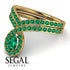 Emerald Pear Shape Stacking Bridal Set - Emilia No. 19 image 6