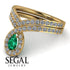 Emerald Pear Shape Stacking Bridal Set - Emilia No. 4 image 6